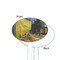 Cafe Terrace at Night (Van Gogh 1888) White Plastic 7" Stir Stick - Single Sided - Oval - Front & Back