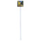 Cafe Terrace at Night (Van Gogh 1888) White Plastic Stir Stick - Double Sided - Square - Single Stick