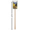 Cafe Terrace at Night (Van Gogh 1888) Wooden 6.25" Stir Stick - Rectangular - Dimensions