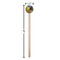 Cafe Terrace at Night (Van Gogh 1888) Wooden 6" Stir Stick - Round - Dimensions