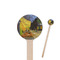 Cafe Terrace at Night (Van Gogh 1888) Wooden 7.5" Stir Stick - Round - Closeup