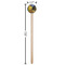 Cafe Terrace at Night (Van Gogh 1888) Wooden 7.5" Stir Stick - Round - Dimensions