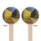 Cafe Terrace at Night (Van Gogh 1888) Wooden 7.5" Stir Stick - Round - Double Sided - Front & Back