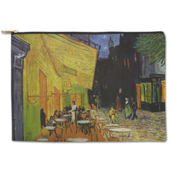 Cafe Terrace at Night (Van Gogh 1888) Zipper Pouch - Large - 12.5"x8.5"