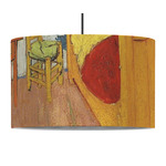 The Bedroom in Arles (Van Gogh 1888) 12" Drum Pendant Lamp - Fabric