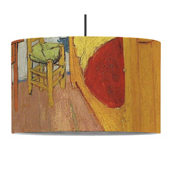 The Bedroom in Arles (Van Gogh 1888) 12" Drum Pendant Lamp - Fabric