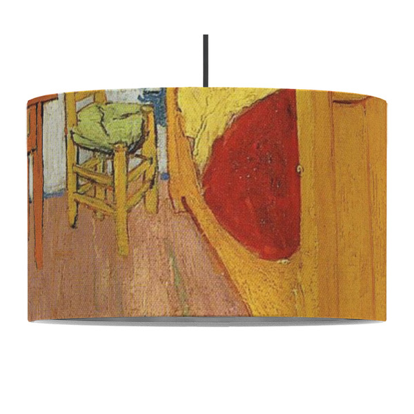 Custom The Bedroom in Arles (Van Gogh 1888) 12" Drum Pendant Lamp - Fabric