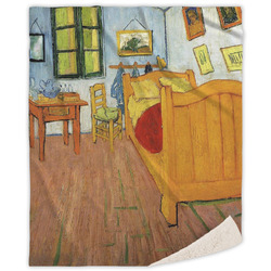 The Bedroom in Arles (Van Gogh 1888) Sherpa Throw Blanket
