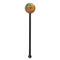 The Bedroom in Arles (Van Gogh 1888) Black Plastic 5.5" Stir Stick - Round - Single Stick