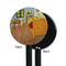 The Bedroom in Arles (Van Gogh 1888) Black Plastic 5.5" Stir Stick - Single Sided - Round - Front & Back