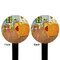 The Bedroom in Arles (Van Gogh 1888) Black Plastic 6" Food Pick - Round - Double Sided - Front & Back