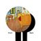 The Bedroom in Arles (Van Gogh 1888) Black Plastic 6" Food Pick - Round - Single Sided - Front & Back