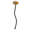 The Bedroom in Arles (Van Gogh 1888) Black Plastic 7" Stir Stick - Oval - Single Stick