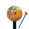 The Bedroom in Arles (Van Gogh 1888) Black Plastic 7" Stir Stick - Round - Closeup