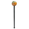 The Bedroom in Arles (Van Gogh 1888) Black Plastic 7" Stir Stick - Round - Single Stick