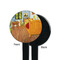 The Bedroom in Arles (Van Gogh 1888) Black Plastic 7" Stir Stick - Single Sided - Round - Front & Back