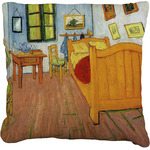 The Bedroom in Arles (Van Gogh 1888) Faux-Linen Throw Pillow 16"