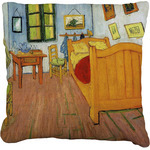 The Bedroom in Arles (Van Gogh 1888) Faux-Linen Throw Pillow 20"