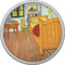 The Bedroom in Arles (Van Gogh 1888) Cabinet Knob - Nickel - Front