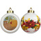 The Bedroom in Arles (Van Gogh 1888) Ceramic Christmas Ornament - Poinsettias (APPROVAL)