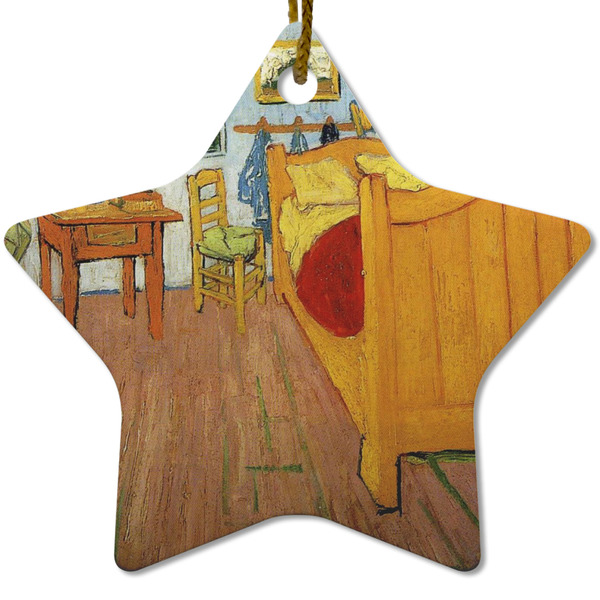 Custom The Bedroom in Arles (Van Gogh 1888) Star Ceramic Ornament