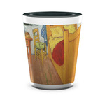 The Bedroom in Arles (Van Gogh 1888) Ceramic Shot Glass - 1.5 oz - Two Tone - Set of 4