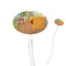 The Bedroom in Arles (Van Gogh 1888) Clear Plastic 7" Stir Stick - Oval - Closeup