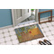 The Bedroom in Arles (Van Gogh 1888) Door Mat - 24"x18" - Lifestyle - Porch