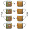 The Bedroom in Arles (Van Gogh 1888) Double Shot Espresso Cup - Set of 4 - Front & Back