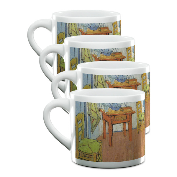 Custom The Bedroom in Arles (Van Gogh 1888) Double Shot Espresso Cups - Set of 4