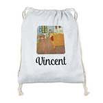 The Bedroom in Arles (Van Gogh 1888) Drawstring Backpack - Sweatshirt Fleece - Single Sided