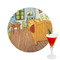 The Bedroom in Arles (Van Gogh 1888) Drink Topper - Medium - Single with Drink