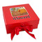 The Bedroom in Arles (Van Gogh 1888) Gift Boxes with Magnetic Lid - Red - Front