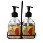 The Bedroom in Arles (Van Gogh 1888) Glass Soap & Lotion Bottle Set