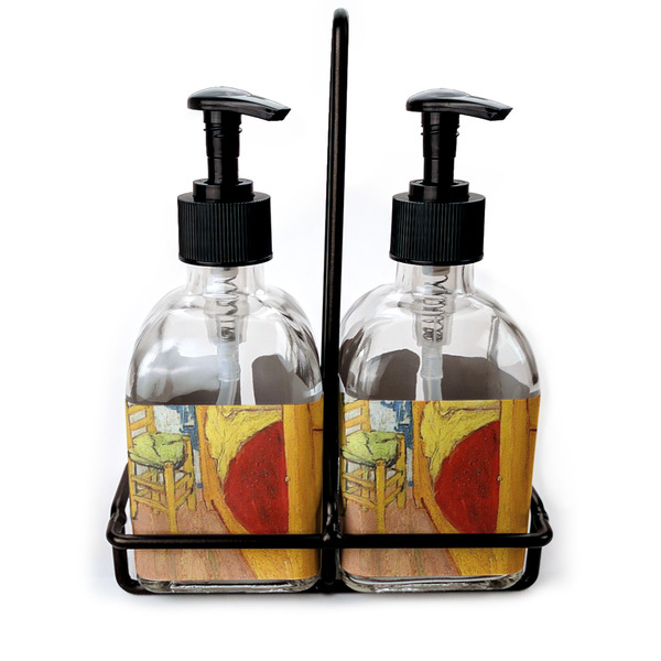 Custom The Bedroom in Arles (Van Gogh 1888) Glass Soap & Lotion Bottle Set