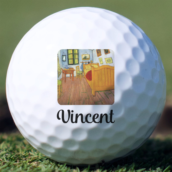 Custom The Bedroom in Arles (Van Gogh 1888) Golf Balls - Titleist Pro V1 - Set of 3