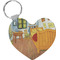 The Bedroom in Arles (Van Gogh 1888) Heart Keychain (Personalized)