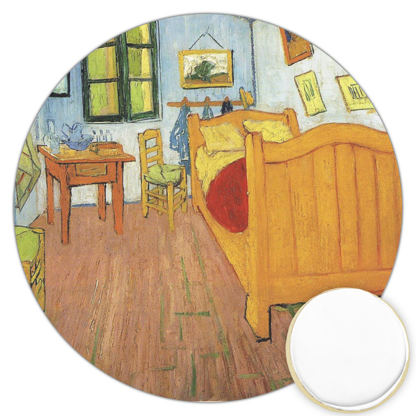 Custom The Bedroom in Arles (Van Gogh 1888) Printed Cookie Topper - 3.25"