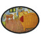 The Bedroom in Arles (Van Gogh 1888) Iron On Patch - Oval - Front