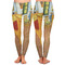 The Bedroom in Arles (Van Gogh 1888) Ladies Leggings - Front and Back