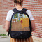 The Bedroom in Arles (Van Gogh 1888) Large Backpack - Black - On Back