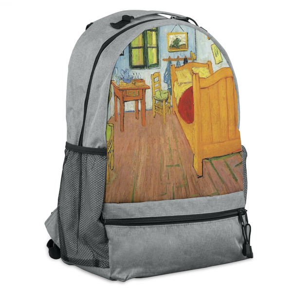 Custom The Bedroom in Arles (Van Gogh 1888) Backpack - Gray