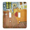 The Bedroom in Arles (Van Gogh 1888) Light Switch Cover (2 Toggle Plate)