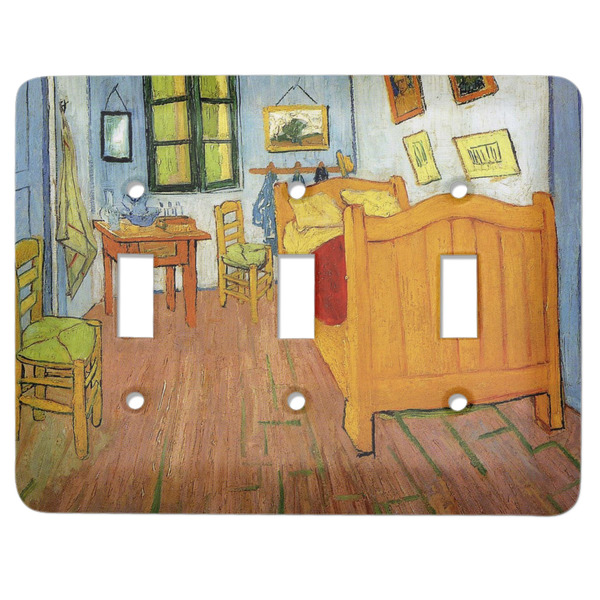 Custom The Bedroom in Arles (Van Gogh 1888) Light Switch Cover (3 Toggle Plate)