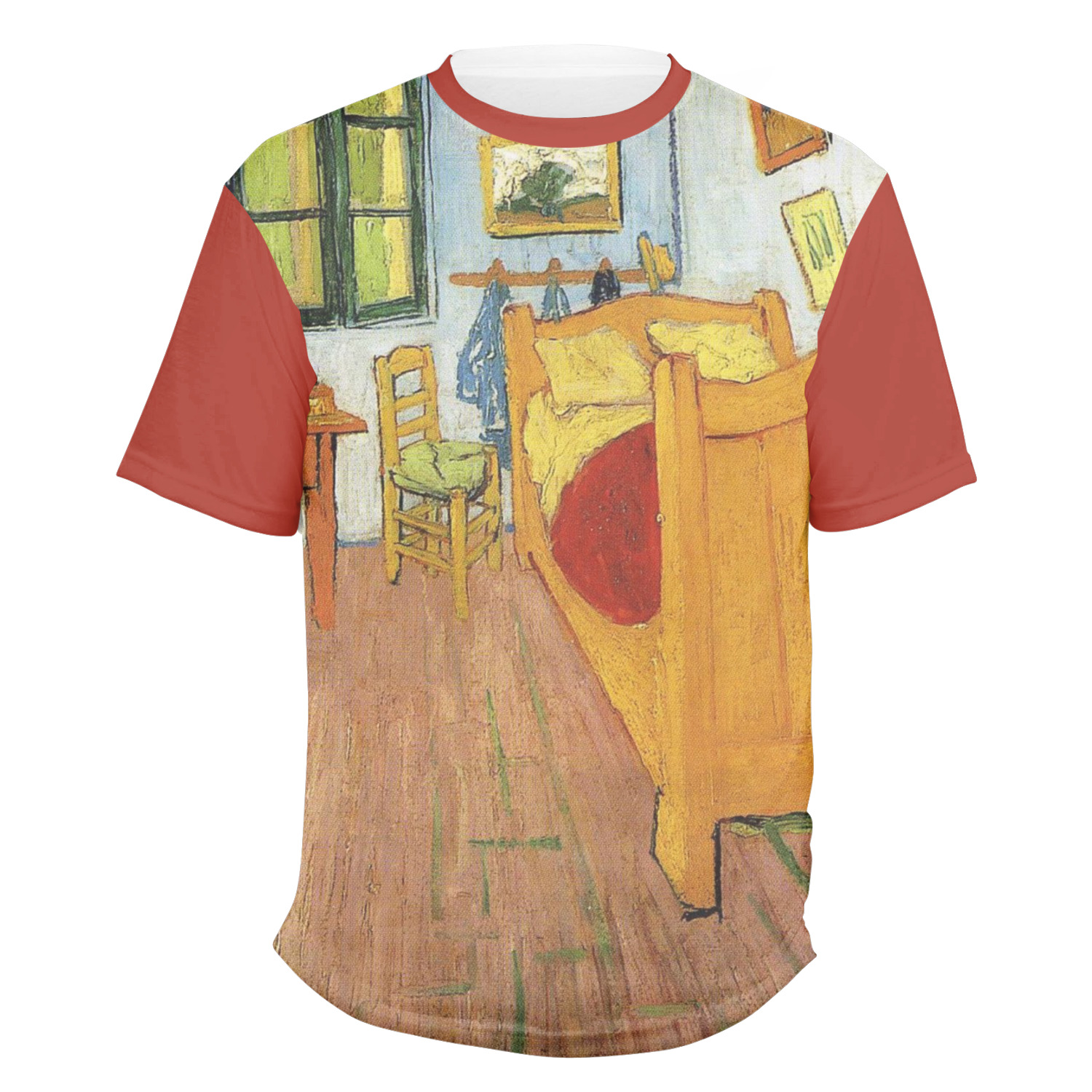 The Bedroom in Arles (Van Gogh 1888) Design Custom Men's Crew T-Shirt