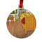 The Bedroom in Arles (Van Gogh 1888) Metal Ball Ornament - Front