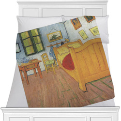 The Bedroom in Arles (Van Gogh 1888) Minky Blanket - Twin / Full - 80"x60" - Double Sided