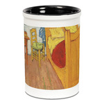 The Bedroom in Arles (Van Gogh 1888) Ceramic Pencil Holders - Black