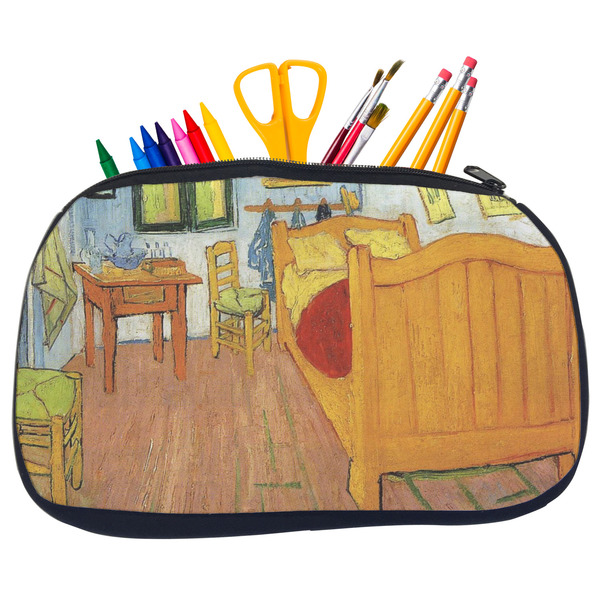 Custom The Bedroom in Arles (Van Gogh 1888) Neoprene Pencil Case - Medium