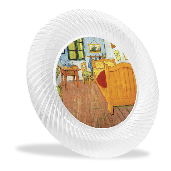 Custom The Bedroom in Arles (Van Gogh 1888) Plastic Party Dinner Plates - 10"